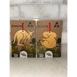 2 Match Mates Australian Made Kangaroo Koala Hanging Decor